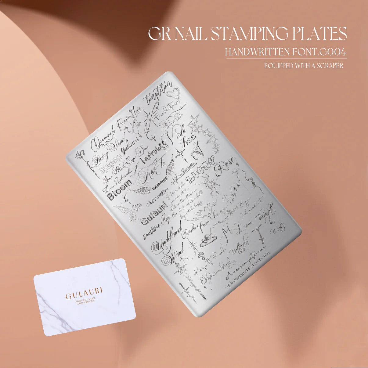 Gulauri Stamping Plate - Hand Written Font G004