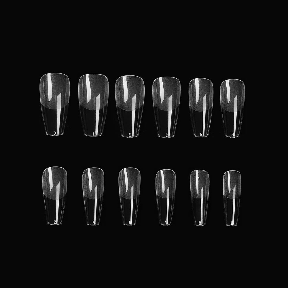 Vamp Soft Gel Tips - Coffin Medium Matte
