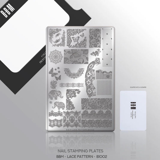 Barbie Mirage Stamping Plate - Lace B002