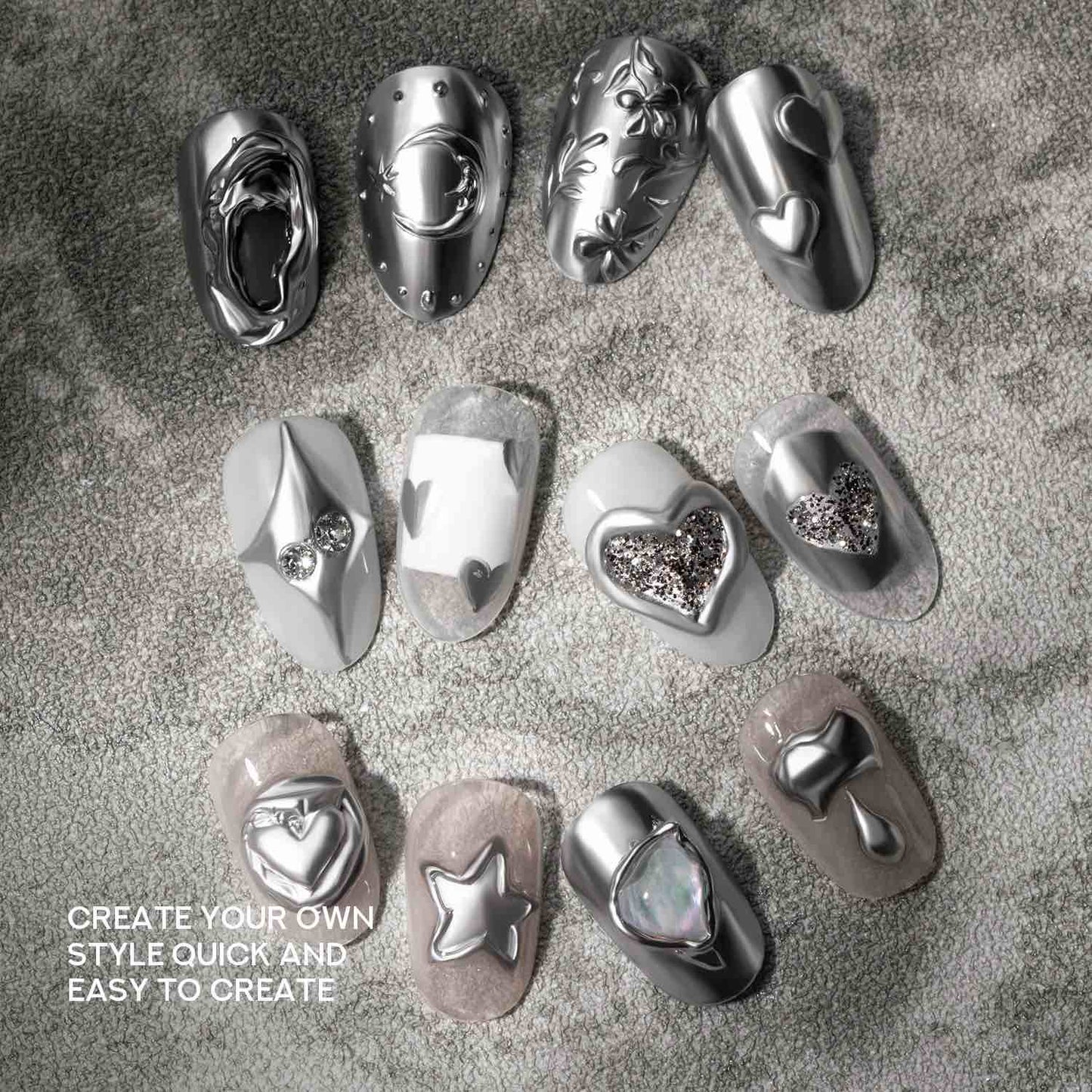 Barbie Blooming Liquid Metallic Silver