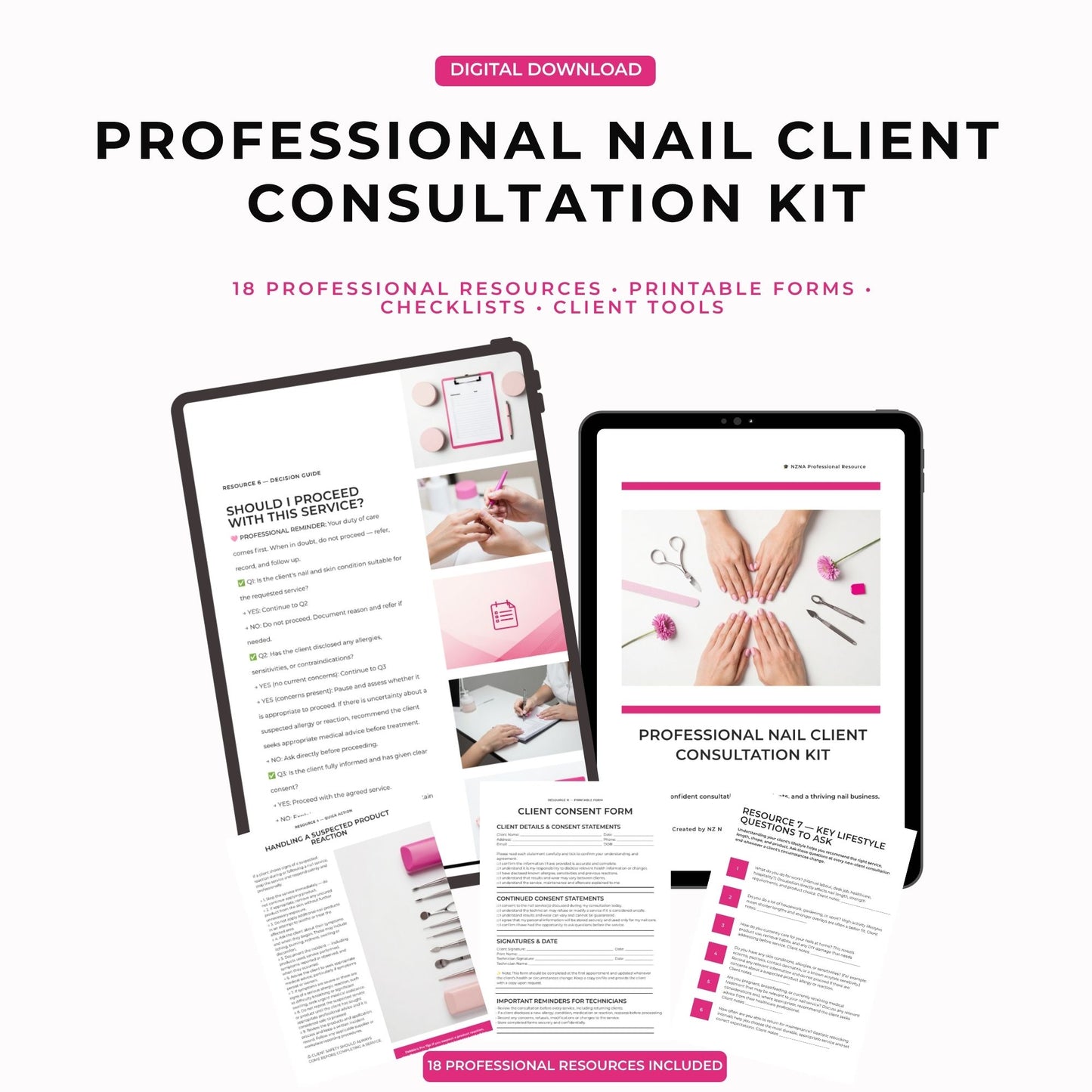 Professional Nail Client Consultation Kit