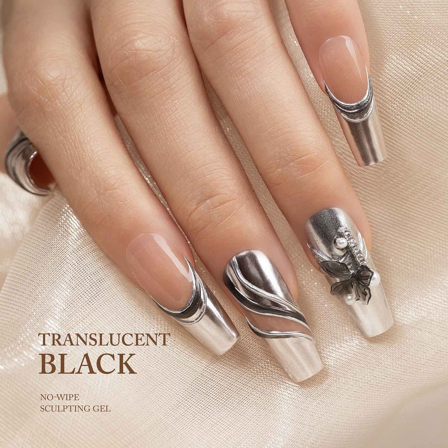 Gulauri 3D Sculpting Gel | No-Wipe Gel - Black 5gm