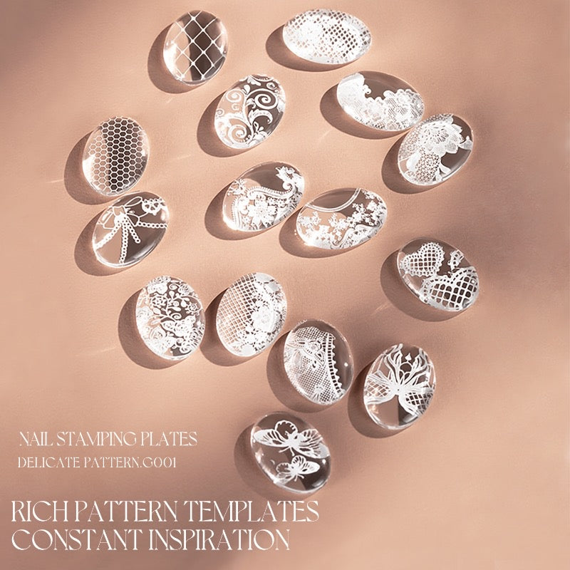 Gulauri Stamping Plate - Delicate Pattern G001