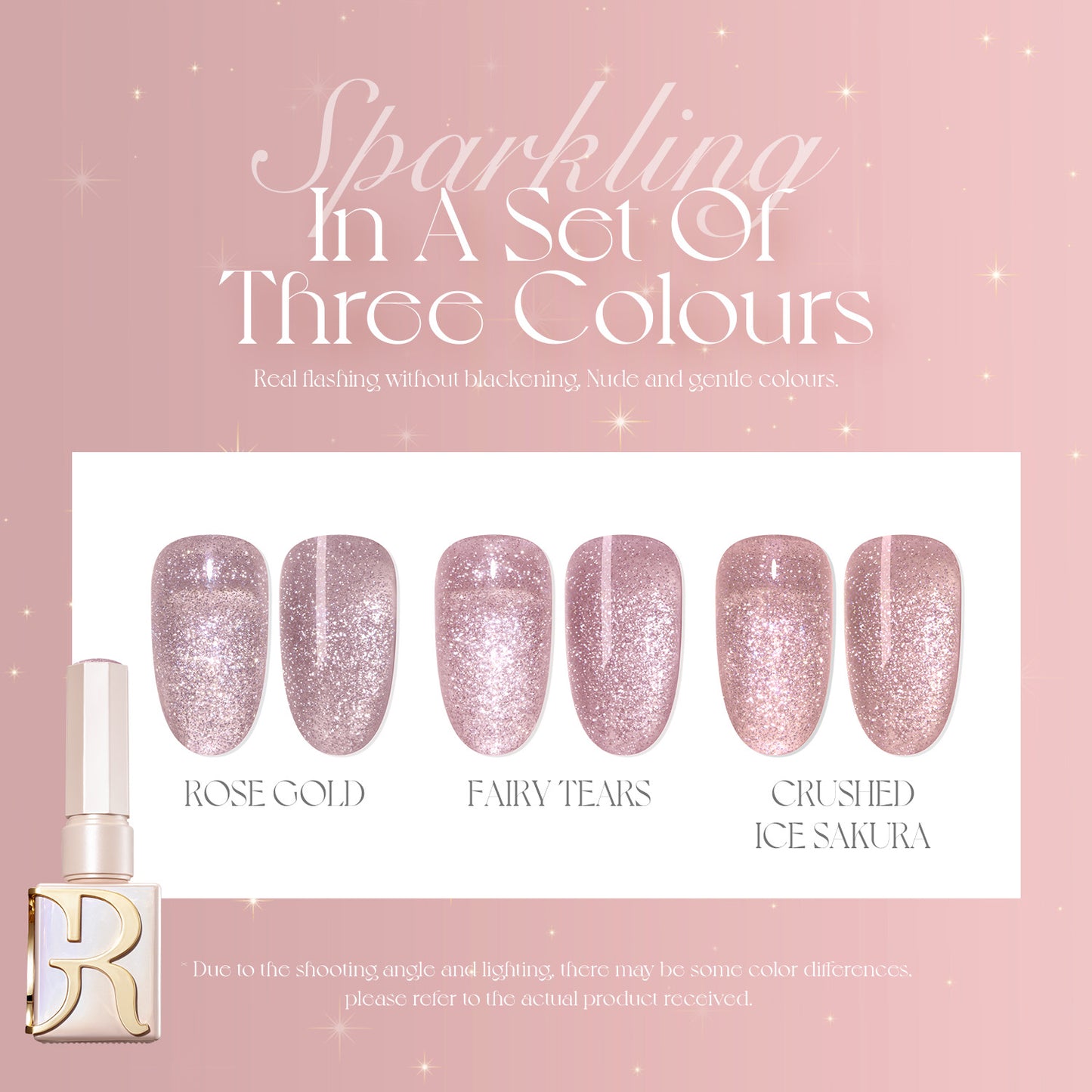 Gulauri Flashing Glitter Gel 3 pack