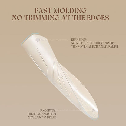 Gulauri Half Cover Soft Gel Tips - Long Almond 240pce