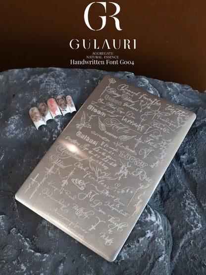 Gulauri Stamping Plate - Hand Written Font G004