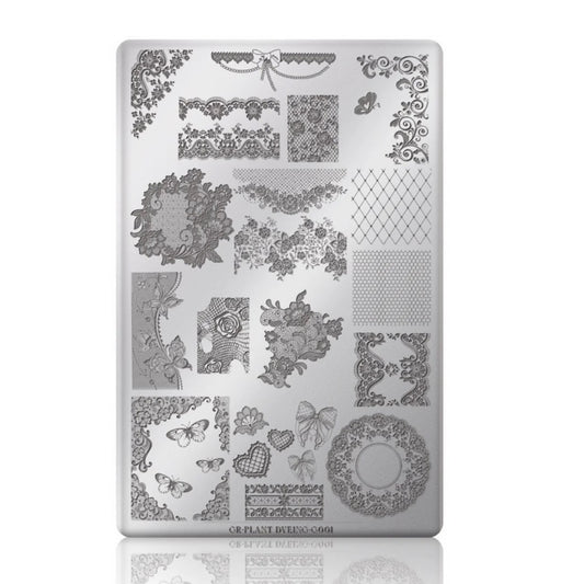 Gulauri Stamping Plate - Delicate Pattern G001