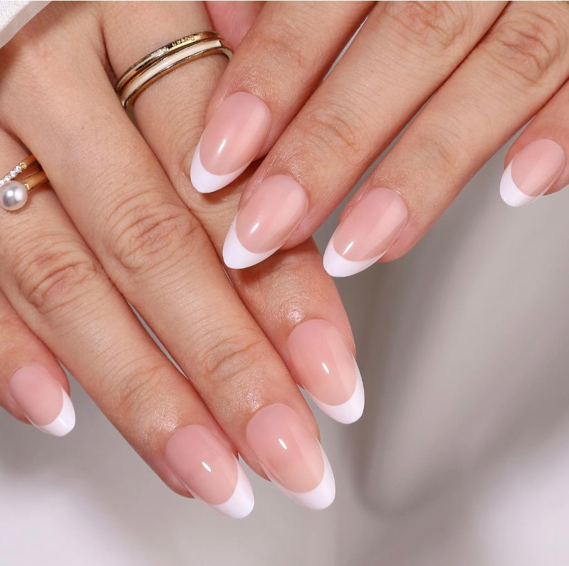 Press on Gel Nails - French Blanc