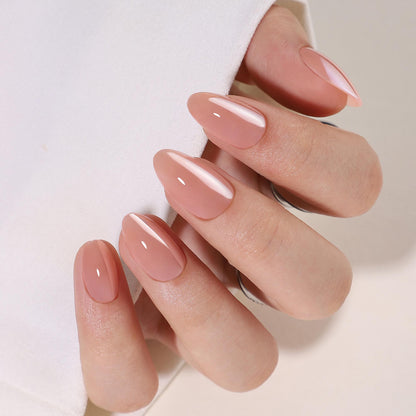 Press on Gel Nails - Glazed Nude