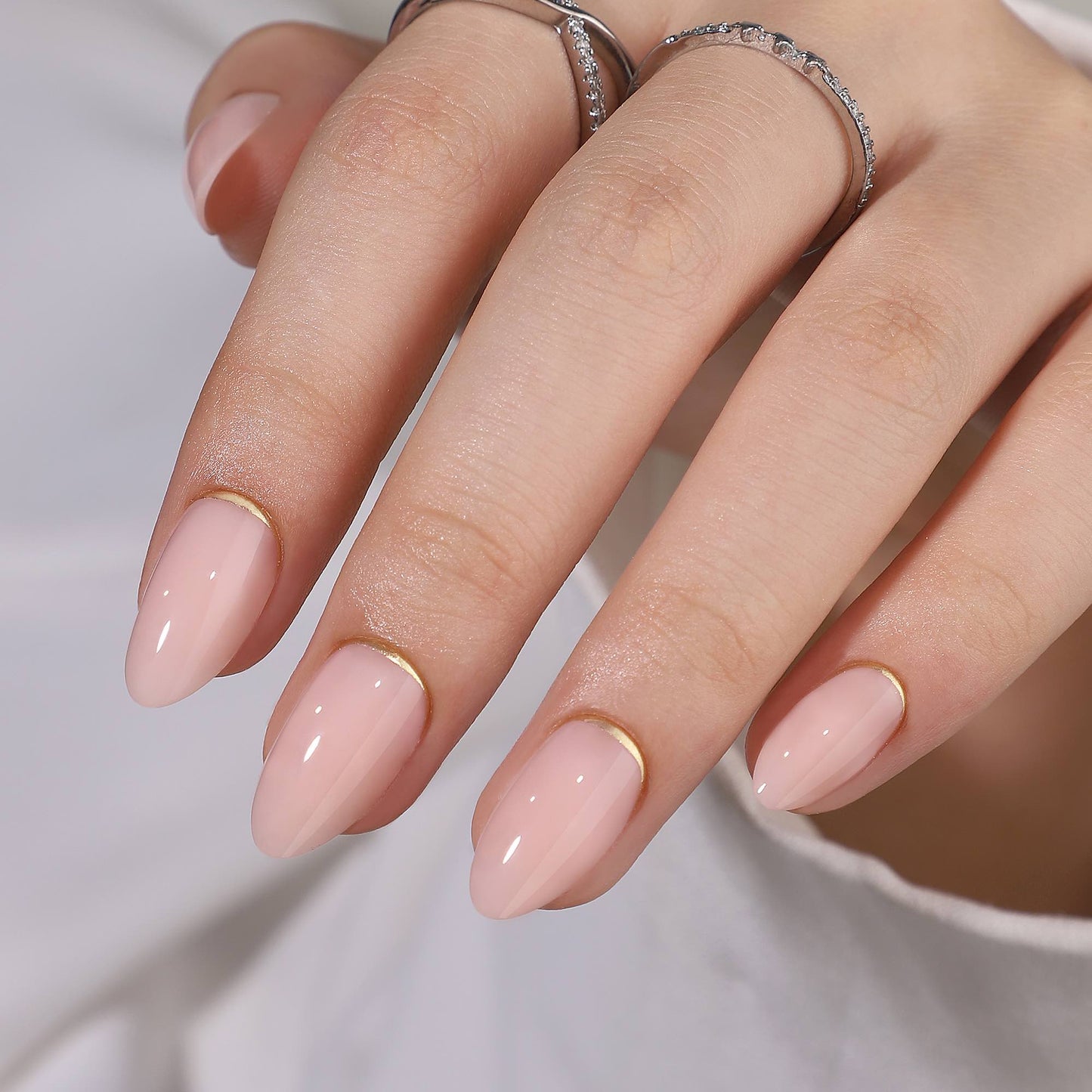 Press on Gel Nails - Dior Crescent